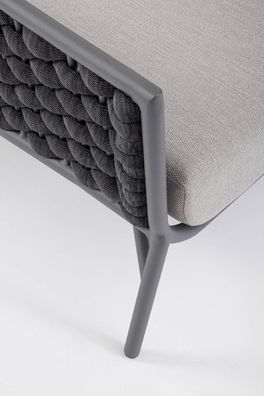 Bizzotto - Gartendaybed Everly aus Aluminium, Anthrazit