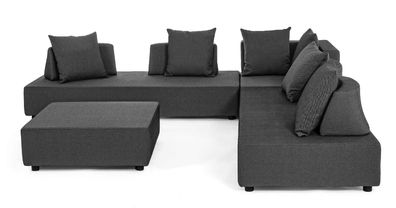 Bizzotto - Gartenlounge Sofa Piper mit Kissen, Anthrazit
