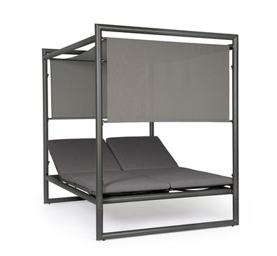 Bizzotto - Gartendaybed Konnor aus Aluminium, Anthrazit