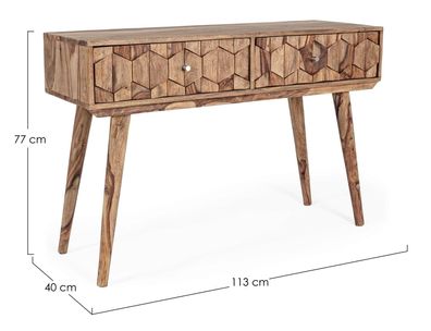 Bizzotto - Konsole Kant aus Sheeshamholz, 113 cm