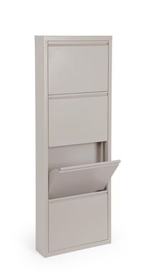 Bizzotto - Schuhschrank Eyvin aus Metall 4er, Taubengrau