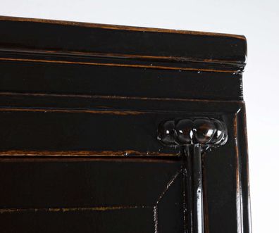 Bizzotto - Schrank Jinan aus recyceltem Ulmenholz, Schwarz