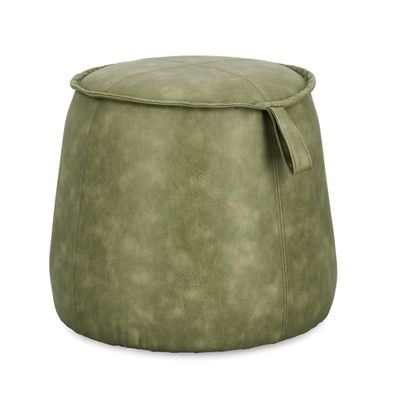 Bizzotto - Pouf Rudina aus Kunstleder, Olive