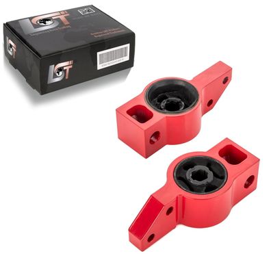 2x Lagerung Querlenker Gummilager VL VR rot für VW BEETLE EOS TOURAN JETTA CADDY