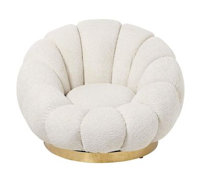 Bizzotto - Drehsessel Florel aus Boucle-Stoff, Natur