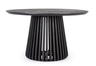 Bizzotto - Esstisch Odion aus Mangoholz Ø 130 cm, Schwarz