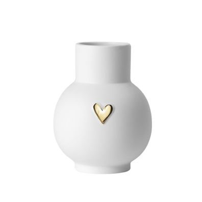 Kugelvase Herz Gold