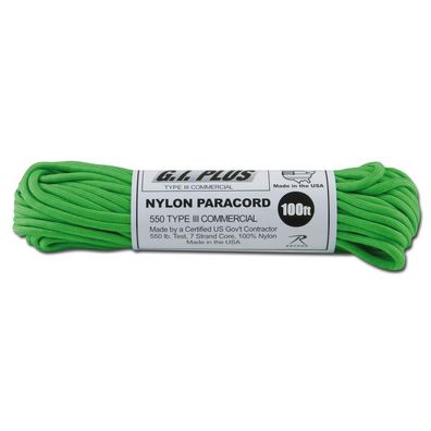 NEU Rothco Paracord Safety Seil 5mm 30m für Camping Outdoor Survival Bushcraft G