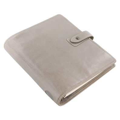 Filofax Malden A5 Organizer Leder Planer Stone Grau Agenda Ringbuch 30mm Ringe 025810
