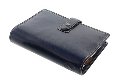 Filofax Malden Personal Organizer Leder A6 Ringbuch Navy Blau Planer 23mm Ringe 28614