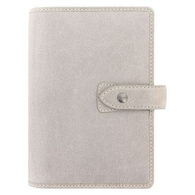 Filofax Malden Personal Organizer Leder A6 Ringbuch Stone Grau Timer 23mm Ringe 25811