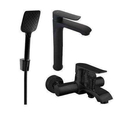 Mexen Pecos R62 Badewannenset, Schwarz - 72713R62-70