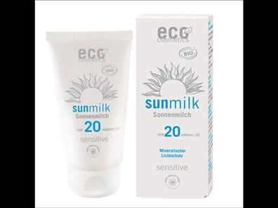 eco cosmetics Sonnenmilch LSF 20 mit Himbeere und Granatapfel 75ml