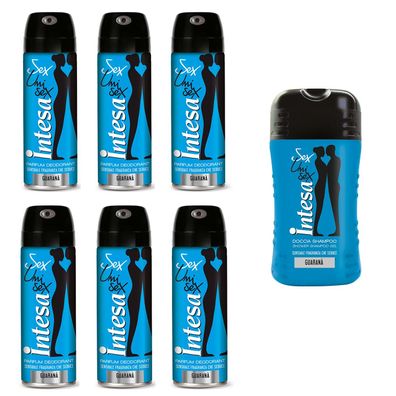 intesa unisex Guarana Set Deo 6x 125ml + Duschgel 250ml