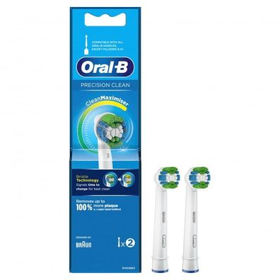 Oral-B Brosses à dents adaptables Precision Clean CleanMaximizer 2 pièces