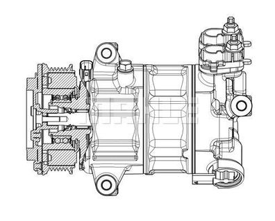 Klimakompressor Ford für OEM Mahle Neu Vgl. Nr. CA500B2PAA02 / 090595024 / 2203489