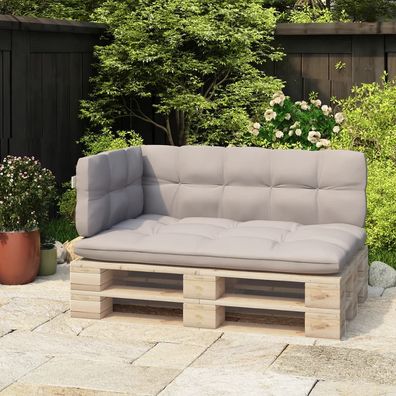 vidaXL Rückenlehne für Palettensofa Weiß 110 cm Eisen