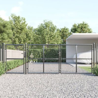 vidaXL Mesh-Gartentor Anthrazit 400x175 cm Verzinkter Stahl