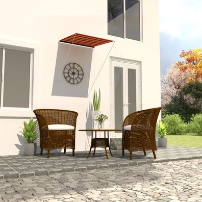 vidaXL Einziehbare Markise 100×150 cm Orange und Braun