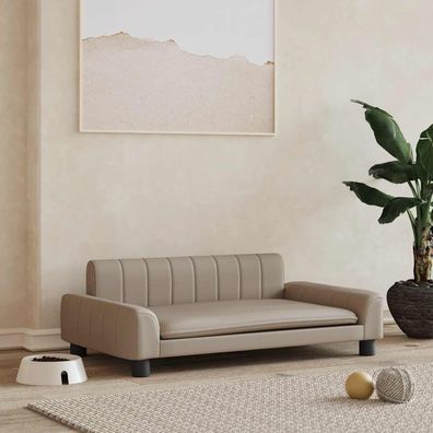 vidaXL Hundebett Cappuccino-Braun 90x53x30 cm Kunstleder