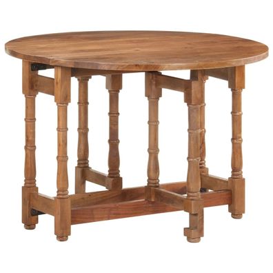 vidaXL Esstisch Rund 110x76 cm Mango Massivholz