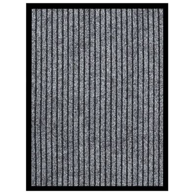 vidaXL Fußmatte Grau Gestreift 40x60 cm
