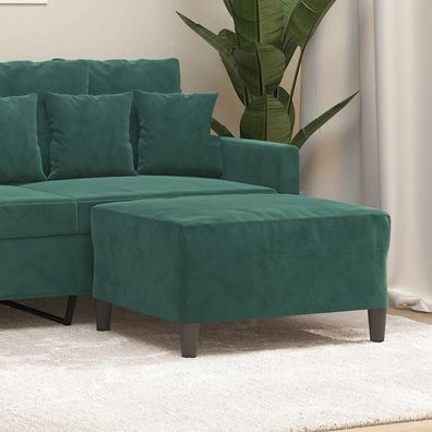 vidaXL Fußhocker Dunkelgrün 70x55x41 cm Samt