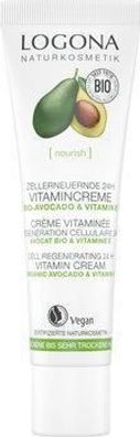 Logona 3x [NOURISH] Zellerneuernde Vitamincreme Bio-Avocado & Vitamin E 30ml