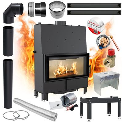 Einsatz Kamin Wassermantel KRATKI LUCY 20kW Ø200 Eco Recuperation SET
