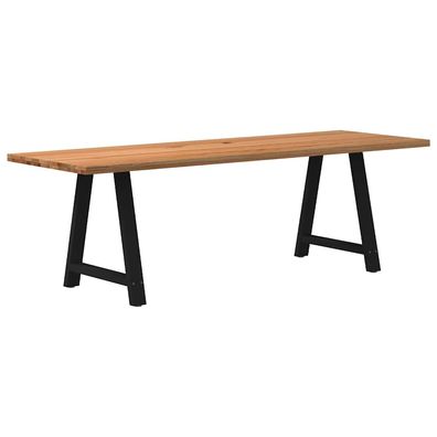 vidaXL Esstisch Hellbraun 240x80x74 cm Massivholz Eiche Rechteckig