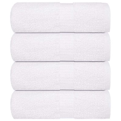 vidaXL Waschlappen 4 Stk. Weiß 15x21 cm 360 g/m² 100% Baumwolle