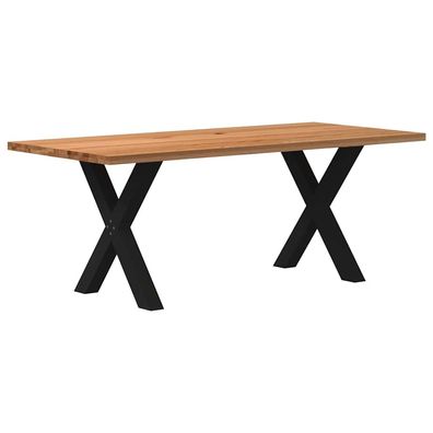 vidaXL Esstisch Hellbraun 200x90x74 cm Massivholz Eiche Rechteckig