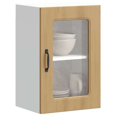 vidaXL Küchen-Hängeschrank mit Glastür Artisan-Eiche Holzwerkstoff
