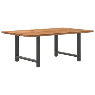 vidaXL Esstisch Hellbraun 200x120x74 cm Massivholz Eiche Rechteckig
