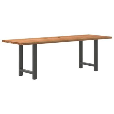 vidaXL Esstisch Hellbraun 240x80x74 cm Massivholz Eiche Rechteckig