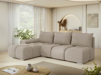 Ecksofa Bestii mit Bettkasten und Schlaffunktion Eckcouch L-Form Wohnzimmer