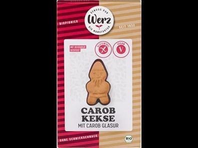 Naturkornmühle Werz 6x Carob Kekse, Reis Vollkorn, glutenfrei 125g
