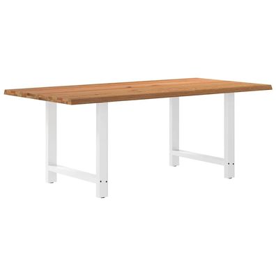 vidaXL Esstisch mit Baumkanten 200x100x74 cm Massivholz Eiche Rechteck