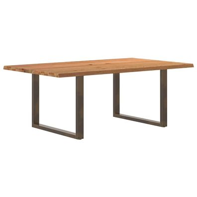 vidaXL Esstisch Hellbraun 200x120x74 cm Massivholz Eiche Rechteckig