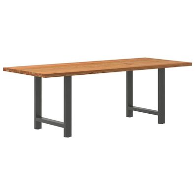 vidaXL Esstisch Hellbraun 220x90x74 cm Massivholz Eiche Rechteckig