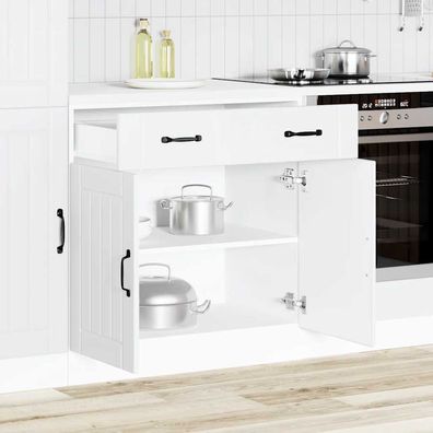 vidaXL Küchen-Unterschrank Lucca Weiß Holzwerkstoff