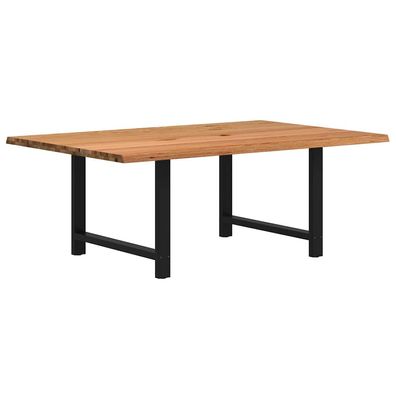 vidaXL Esstisch Hellbraun 220x120x74 cm Massivholz Eiche Rechteckig