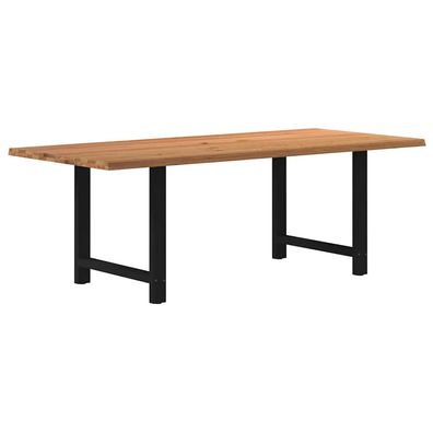 vidaXL Esstisch Hellbraun 220x100x74 cm Massivholz Eiche Rechteckig