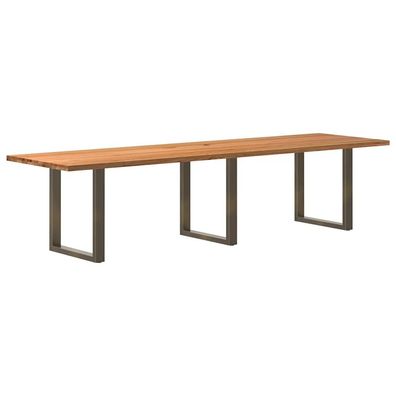 vidaXL Esstisch Hellbraun 320x90x74 cm Massivholz Eiche Rechteckig
