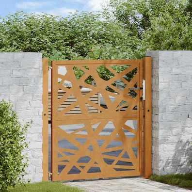 vidaXL Gartentor 105x105 cm Wetterfester Stahl Lichtdesign