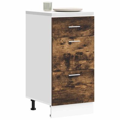 vidaXL Unterschrank Räuchereiche 40x46x81,5 cm Holzwerkstoff