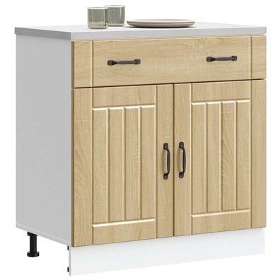 vidaXL Küchen-Unterschrank Lucca Sonoma-Eiche Holzwerkstoff