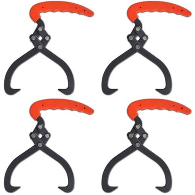 vidaXL Holzzange mit PVC-Griff 4 Stk