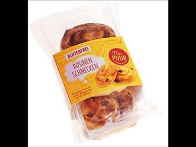 Nur Puur 3x Rosinenschnecken, 3 Stück 170g