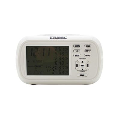 ERATEC AZ-6500 Automatische Gebetsuhr – weltweite Gebetszeiten & Azanruf Weiß